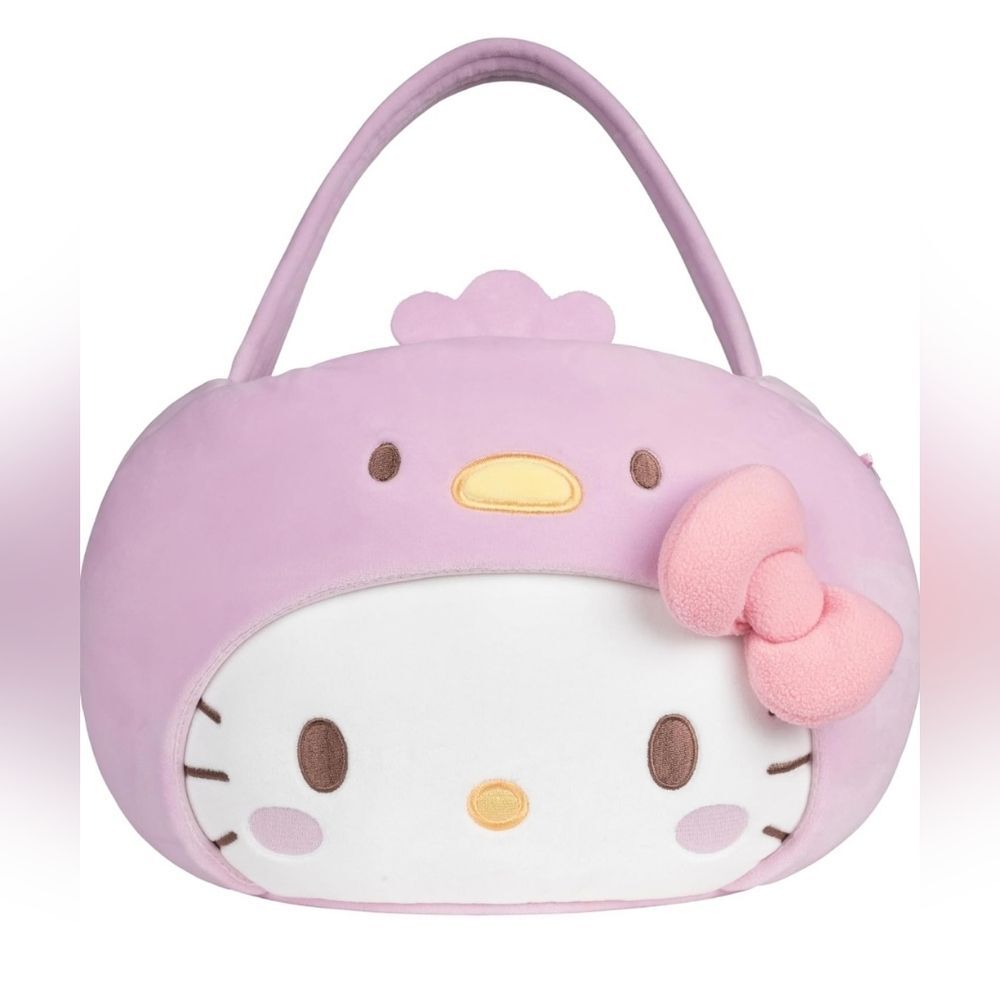 Sanrio Hello Kitty & Friends NWT Pink Plush Easter/Halloween Basket Pail- 15in - Picture 1 of 12
